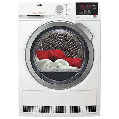 AEG T6DBG822N 6000 Series Condenser Tumble Dryer, 8kg Load, B Energy Rating, White AEG T6DBG822N 6000 Series Condenser Tumble Dryer, 8kg Load, B Energy Rating, White
